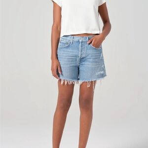 Agolde Parker Long denim shorts